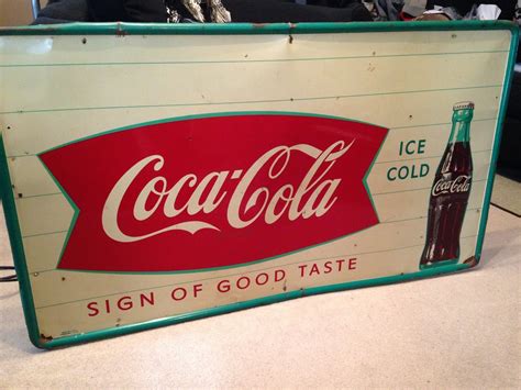 coke picture on metal box 6 x 3 inches|coca cola signs value.